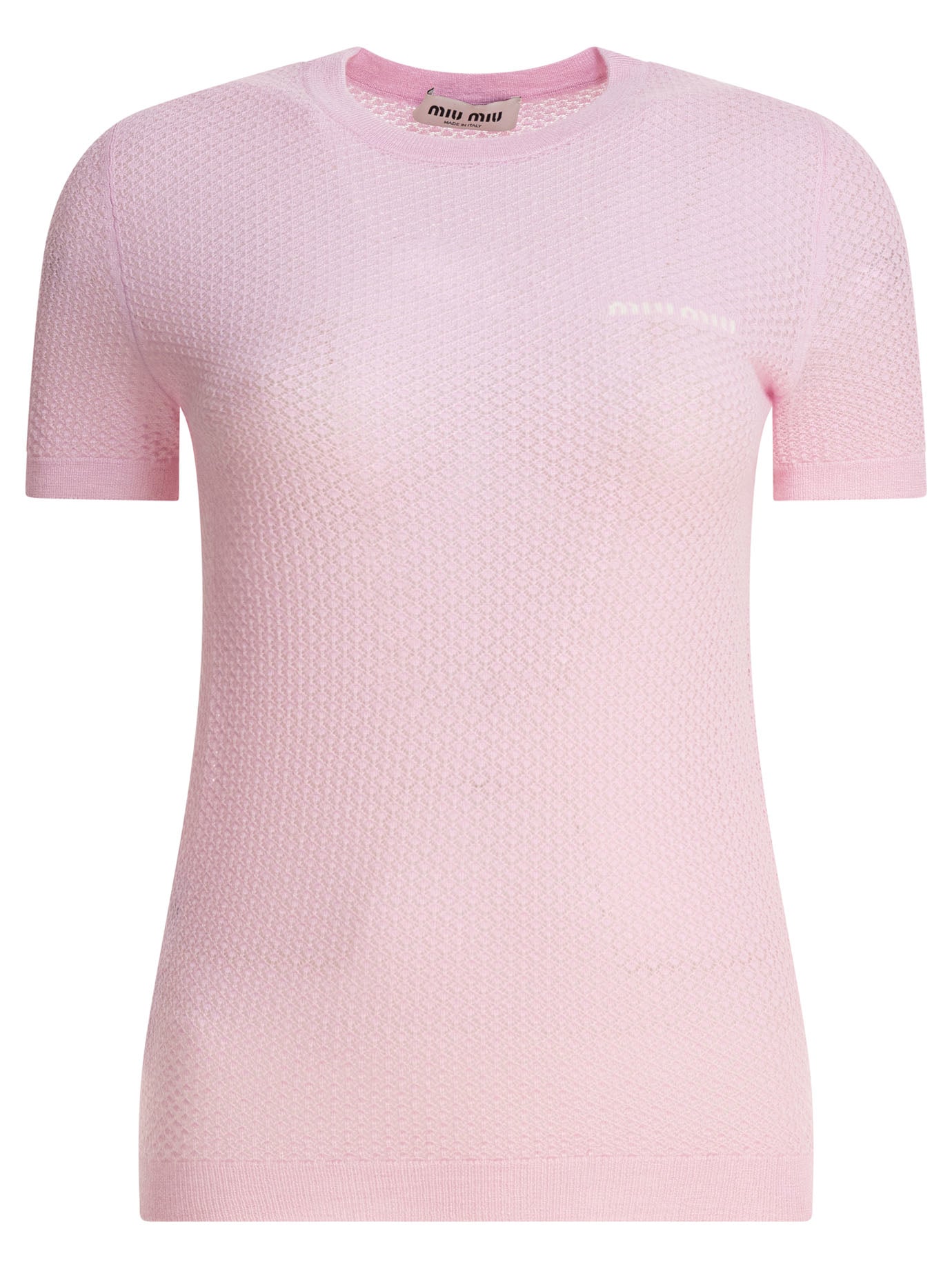 Miu Miu Crew-neck Sweater With Logo