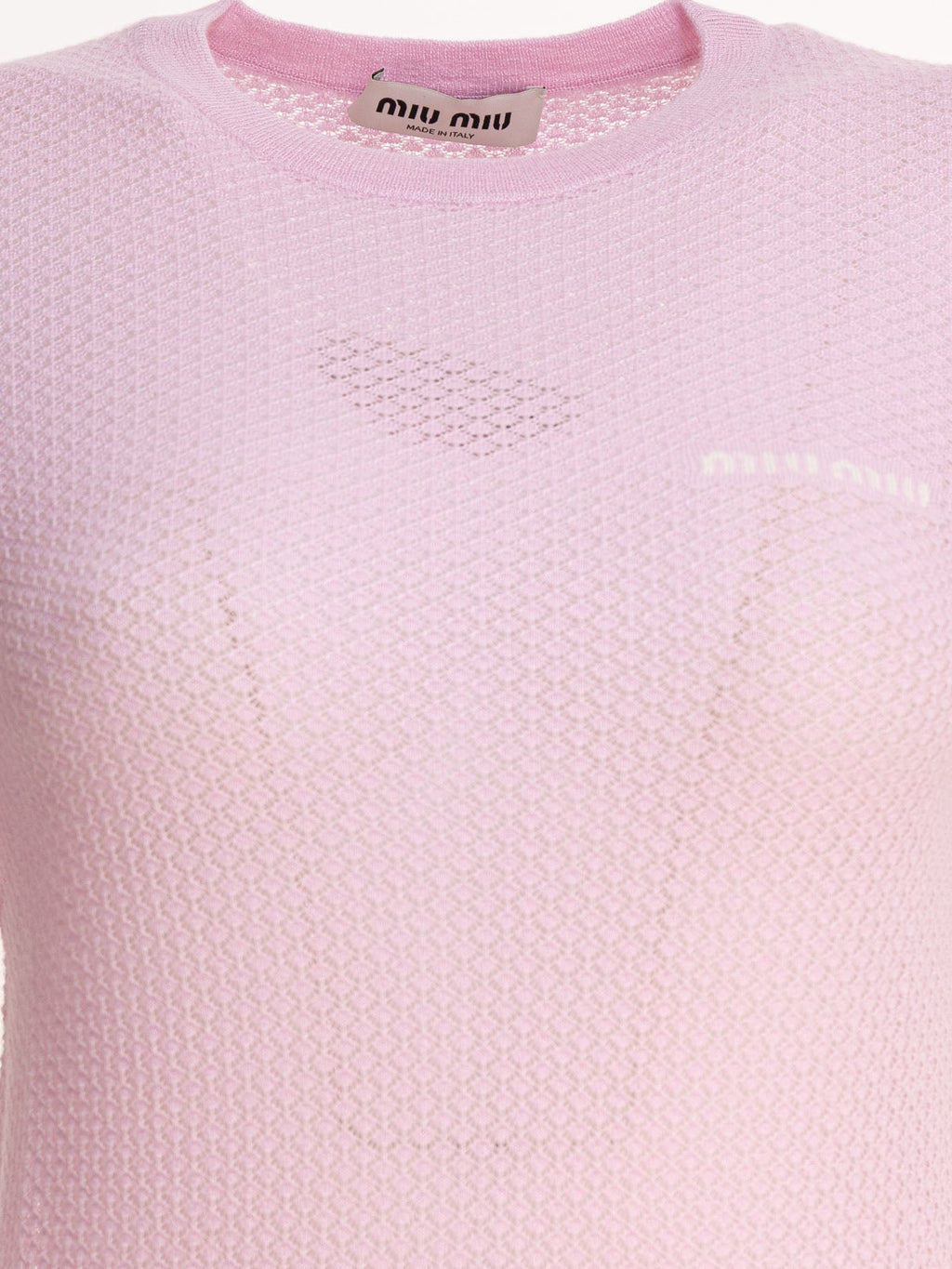 Miu Miu Crew-neck Sweater With Logo
