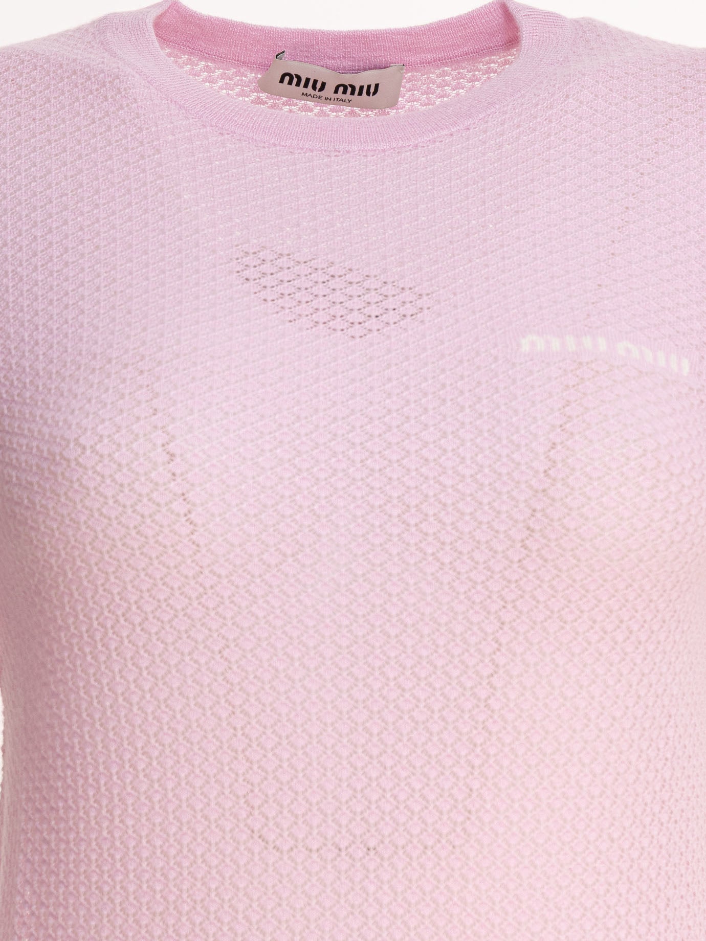 Miu Miu Crew-neck Sweater With Logo