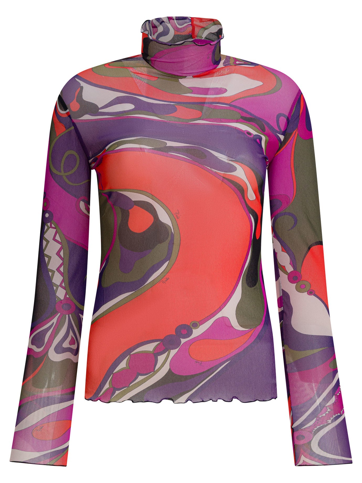 Pucci Orchidee Print Tulle T-shirt
