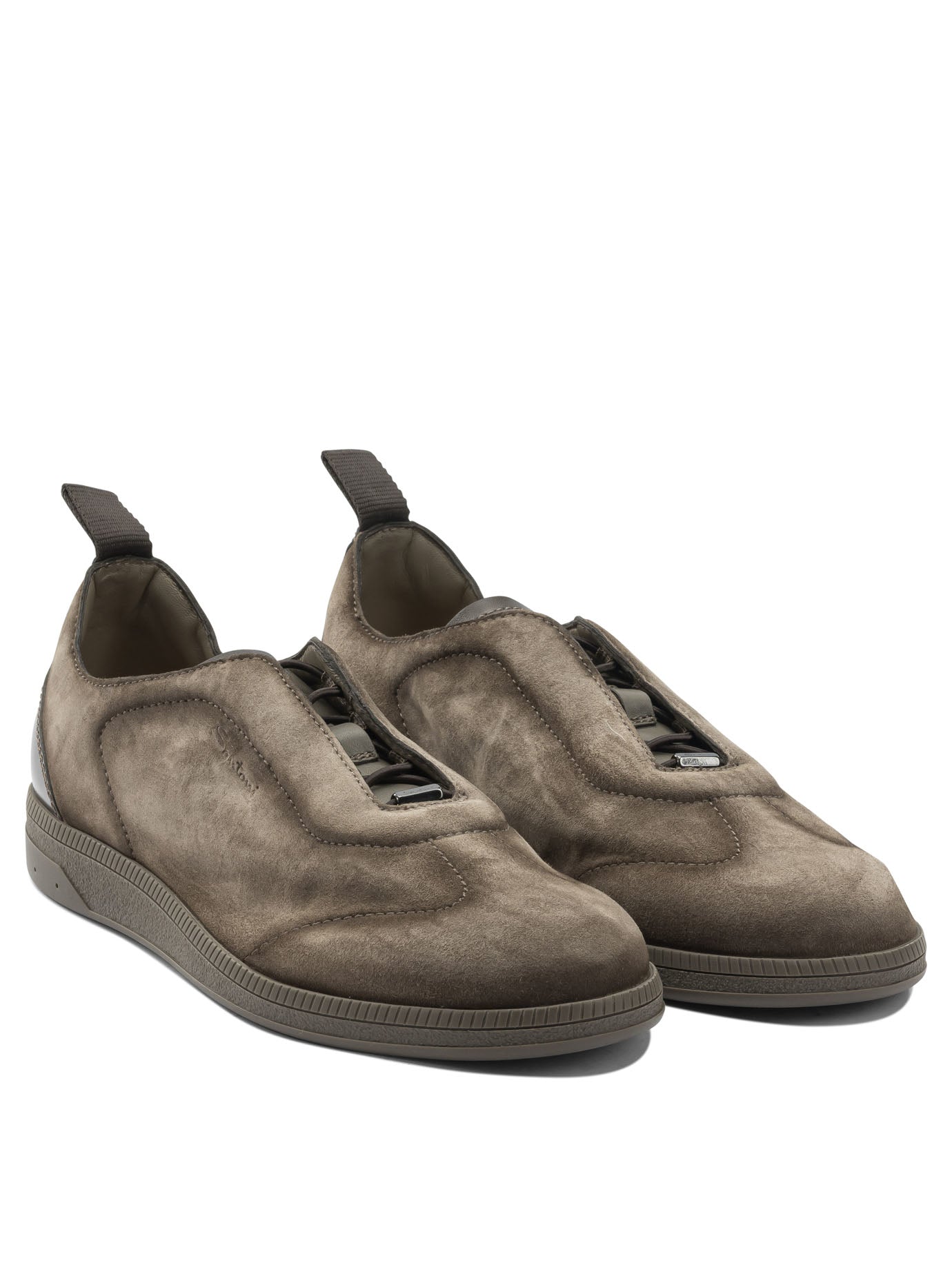 Santoni Sneaker With Elastic Laces