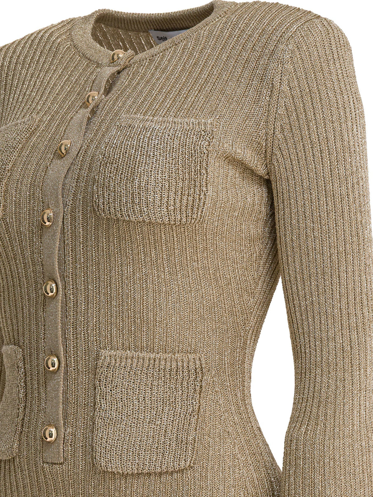 Self Portrait Short Lurex Knit Dress