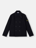 Stone Island Double-breasted Rws Wool Felt Pea Jacket