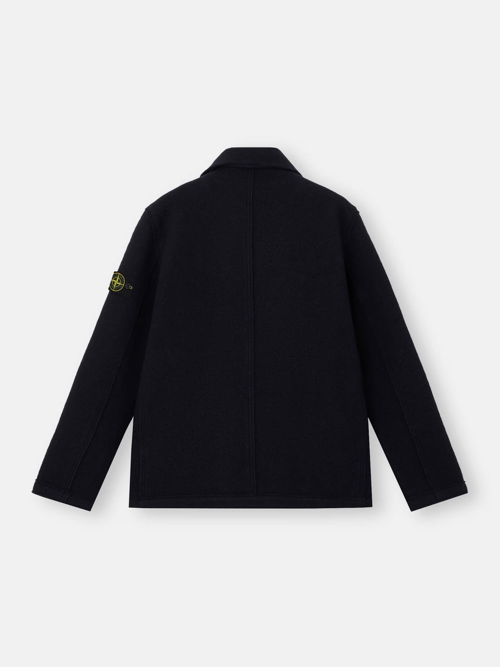 Stone Island Double-breasted Rws Wool Felt Pea Jacket