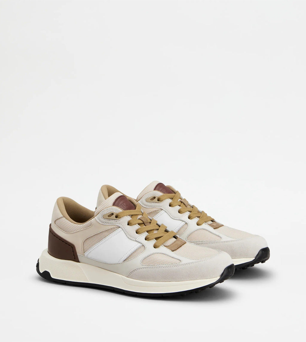 Tod's Sneakers In Suede And Smooth Leather