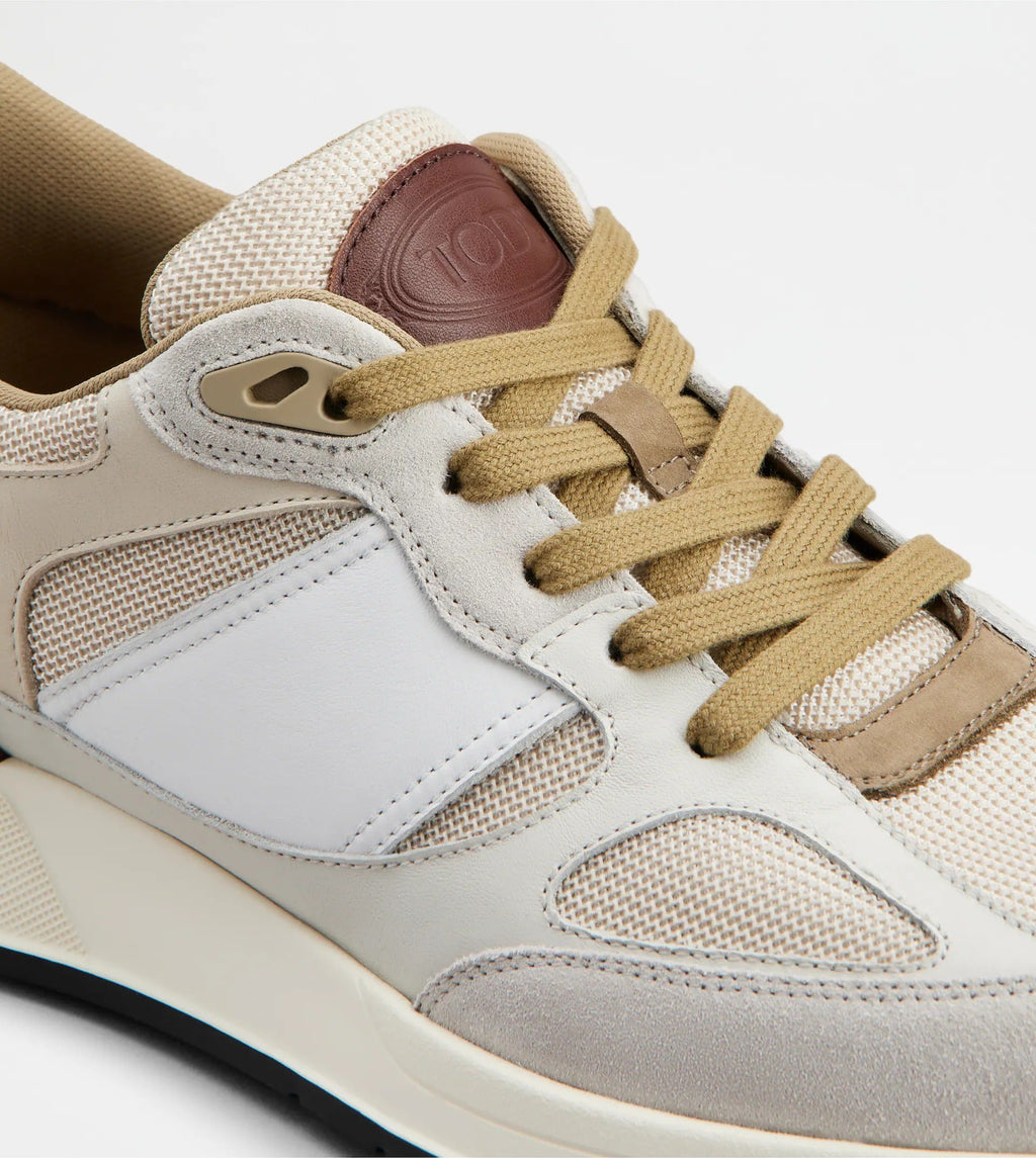 Tod's Sneakers In Suede And Smooth Leather