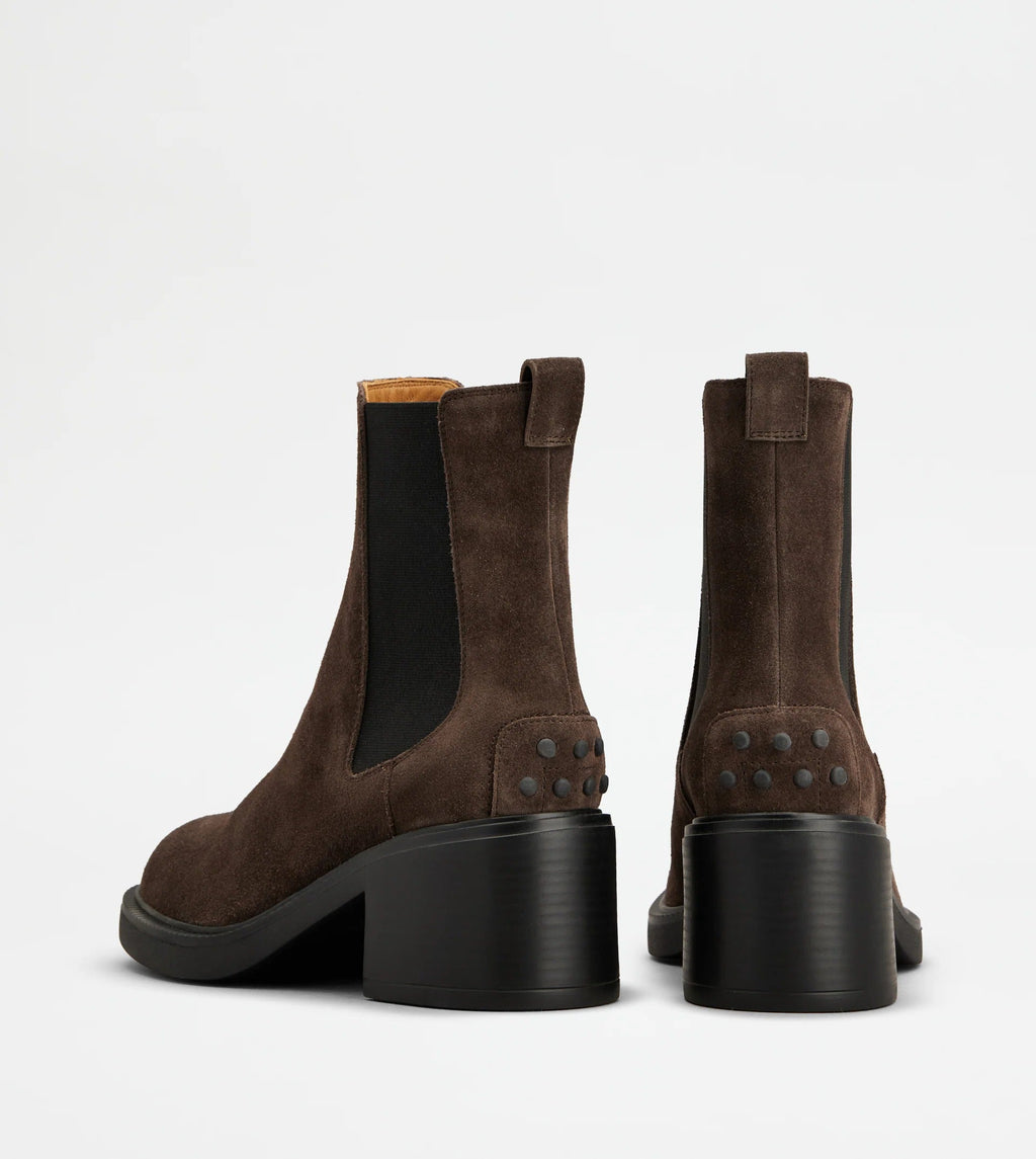 Tod's Suede Heeled Ankle Boots