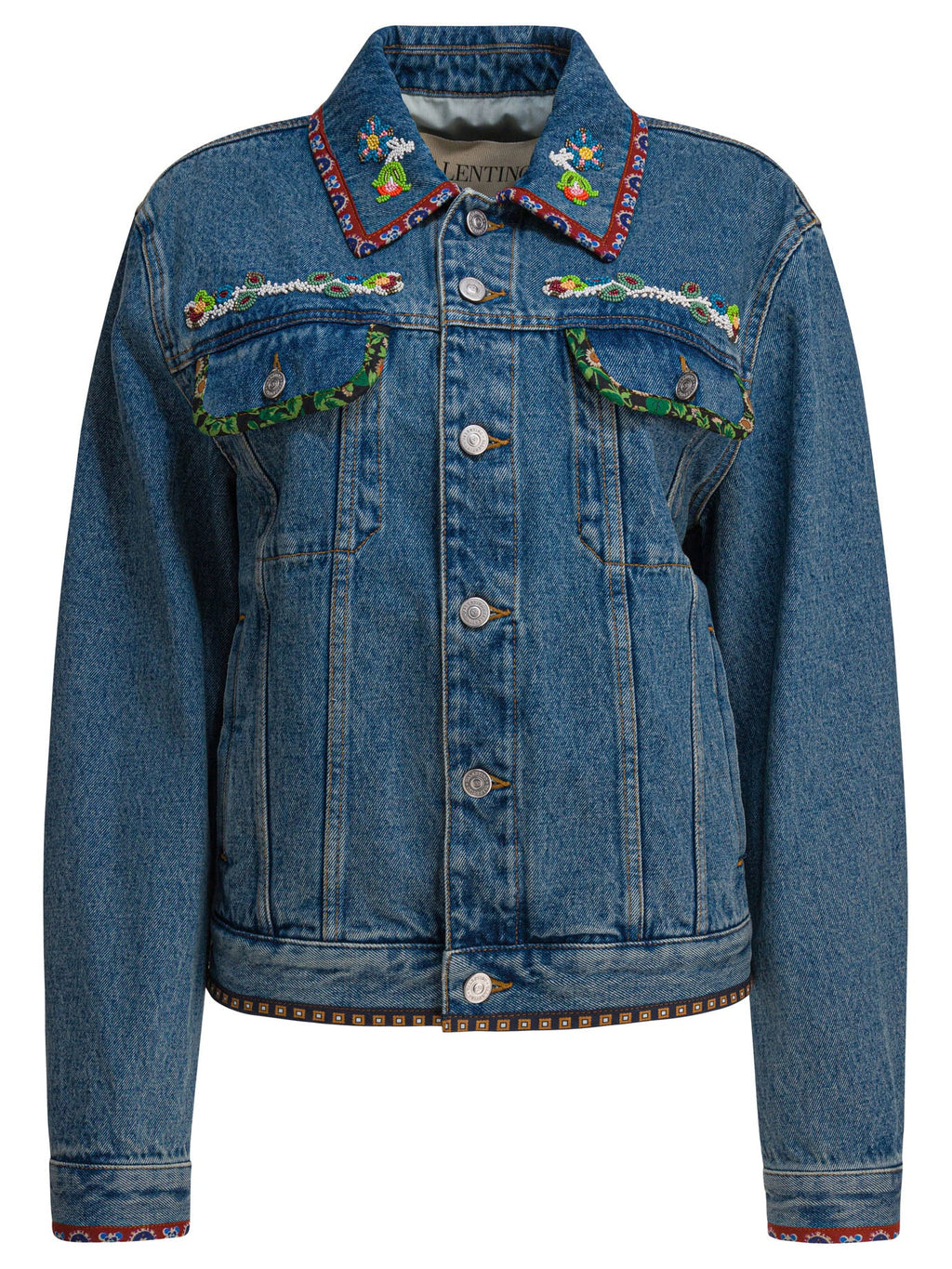 Valentino Embroidery Denim Jacket