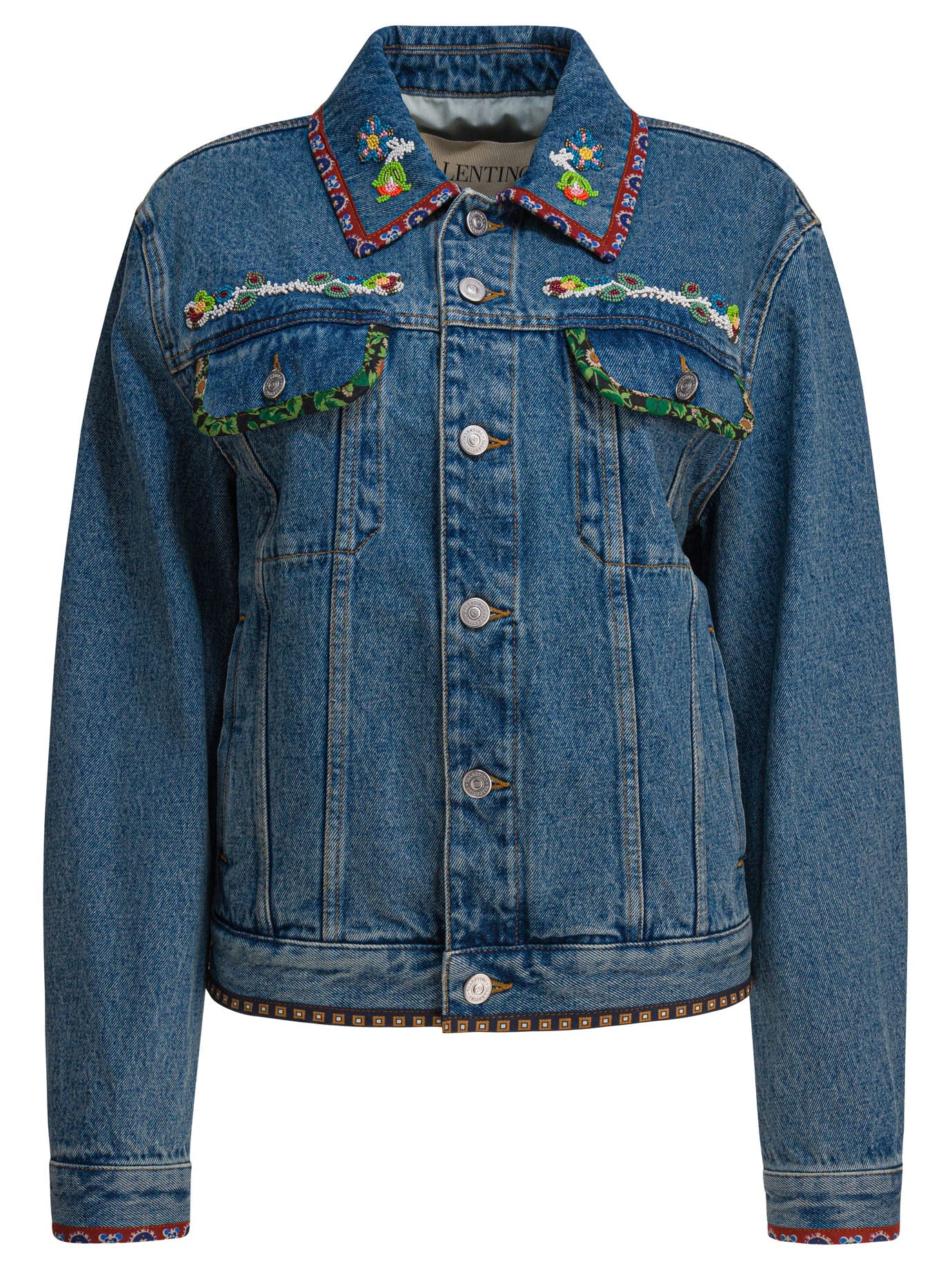 Valentino Embroidery Denim Jacket