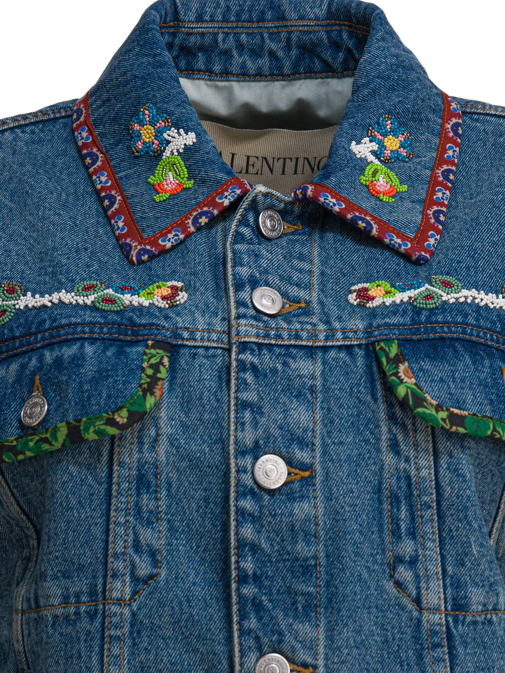 Valentino Embroidery Denim Jacket