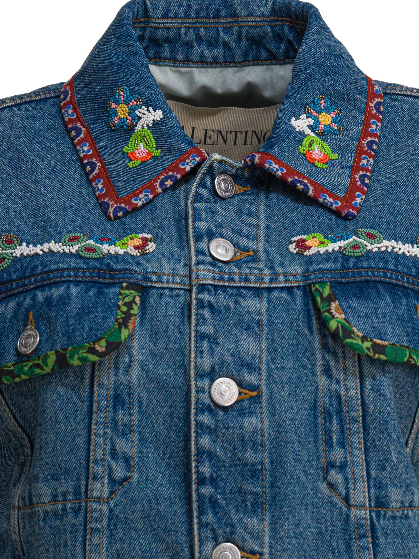 Valentino Embroidery Denim Jacket