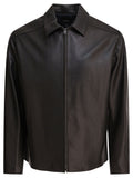 Vince Leather Jacket With Zipper