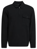 Vince Cotton Blend Zippered Polo Shirt