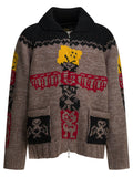 Kapital "peckish Totem Pole" Zippered Sweater.