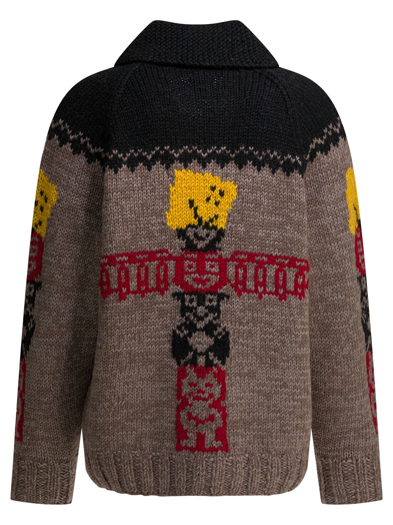 Kapital "peckish Totem Pole" Zippered Sweater.