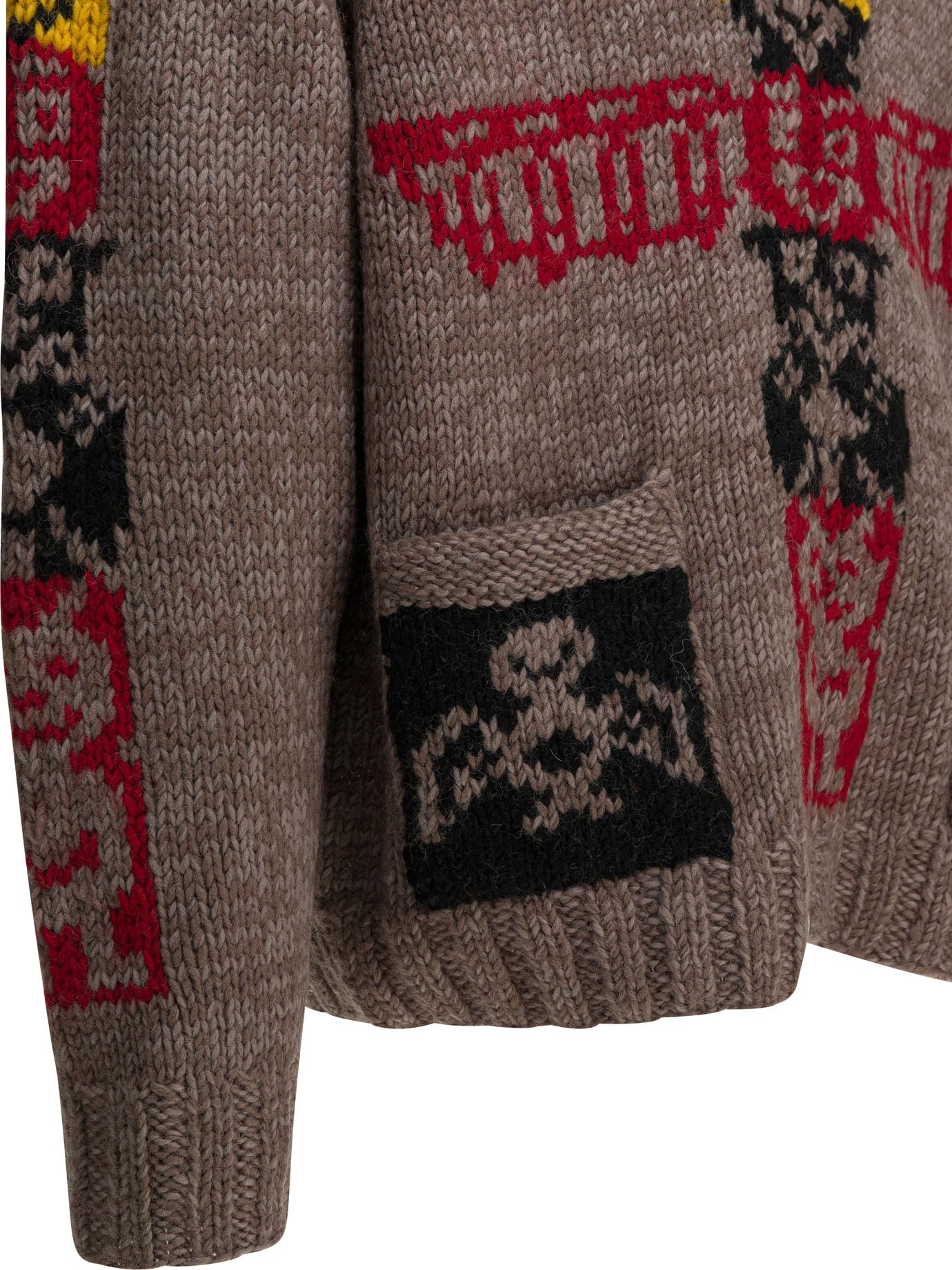 Kapital "peckish Totem Pole" Zippered Sweater.