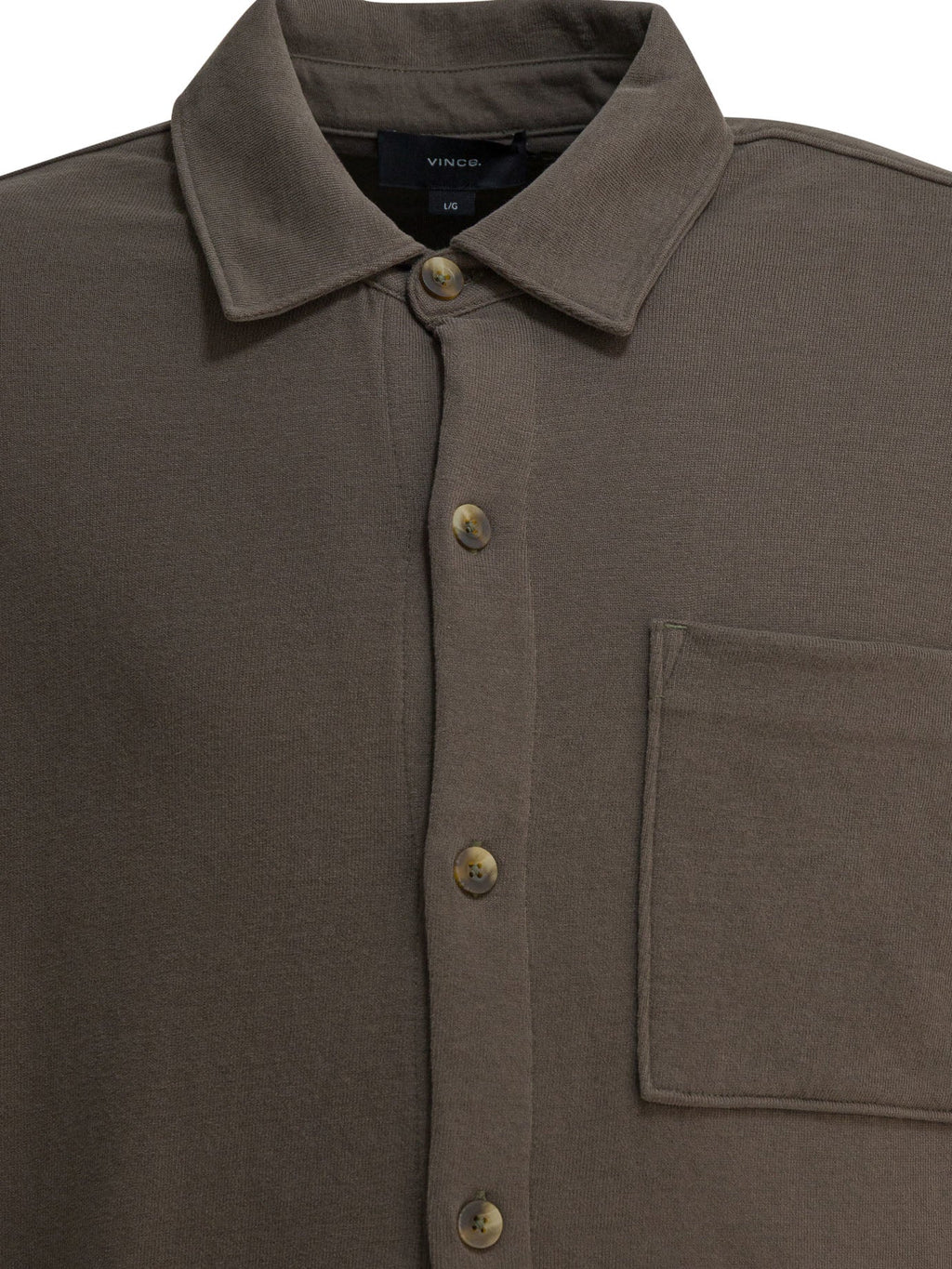 Vince Cotton Suede Overshirt Jacket